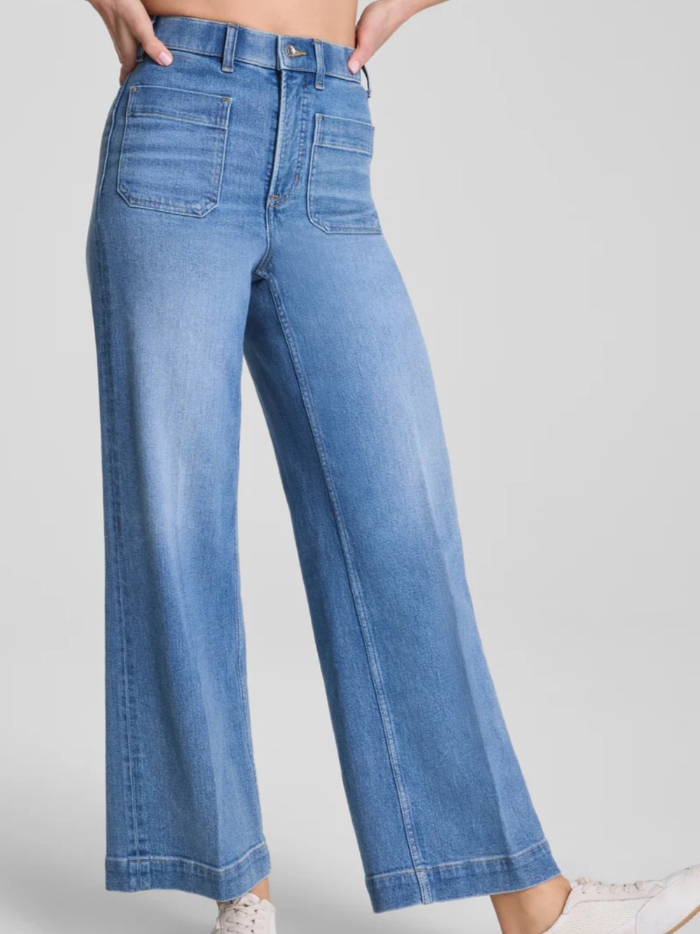 NWT Light Blue Spanx Wide-Leg Cropped Women's Jeans🎆